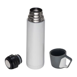 Rozsdamentes acél termosz, 500 ml, fehér