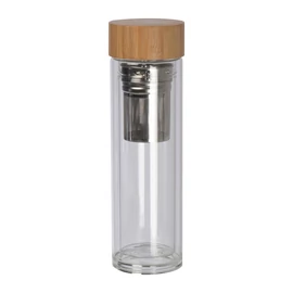 Üveg ivópalack, 420 ml, áttetsző