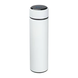 Hőmérséklet kijelzős termosz, 450 ml, fehér