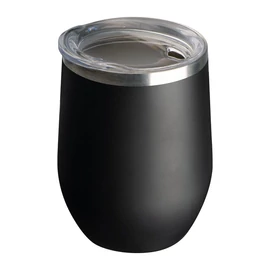 Duplafalú vákuumszigetelt termoszbögre, 300 ml, fekete