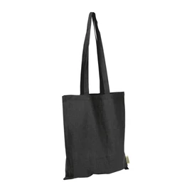 Hosszúfülű bevásárlótáska, 180g/m², fekete