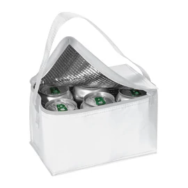 Mini hűtőtáska vállpánttal, fehér