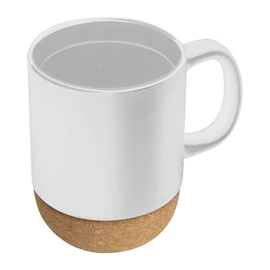 Kerámia bögre parafa aljjal, 350 ml, fehér