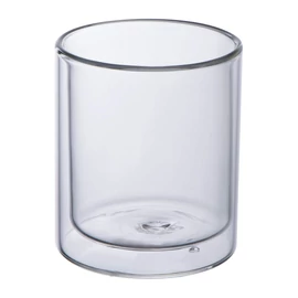 Duplafalú üvegpohár 200ml, áttetsző