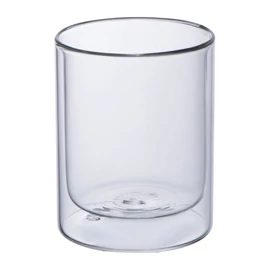Duplafalú üvegpohár 330ml, áttetsző
