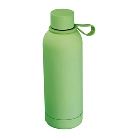 Gumírozott vákuumszigetelt ivópalack, 500ml, világos zöld