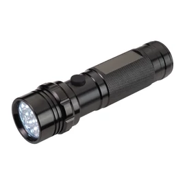14 LED-es zseblámpa, fekete