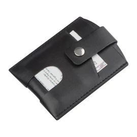 Bőr RFID kártyatartó, fekete