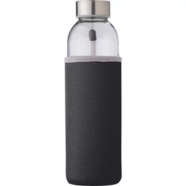 Üvegpalack neoprén tokban, 500 ml, fekete