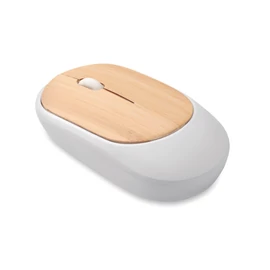 CURVY BAM Bambusz/rABS vez. nélküli egér, fehér