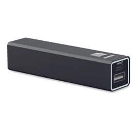 POWERALUC 2600 mAh powerbank akkumulátor, fekete