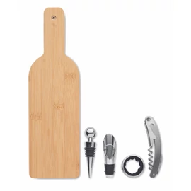 VINOVAULT SET Palack alakú boros készlet, fa