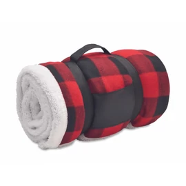 SHERMATT RPET sherpa fleece takaró, piros