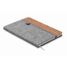 CORKBOOK A5 RPET filc és parafa notesz, szürke