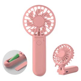 IBERA Hordozh.összecsukh. ventilátor, babarózsaszín