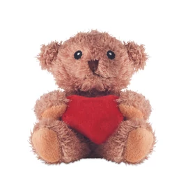 CUDDLE Plüss mackó szívvel, piros