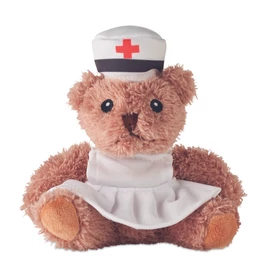 NURSE Plüss mackó nővér, fehér