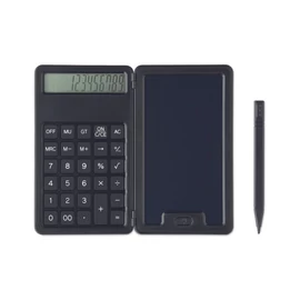CLERK Számológép LCD írófelülettel, fekete