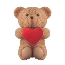 SNUGGLE Plüss mackó szívvel 23 cm, piros