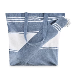 HUMMUM Strandtáska hamam törölközővel, kék