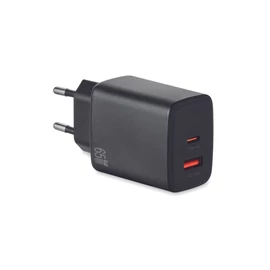 EXTEN EU 2 pólusú fali adapter/töltő, fekete