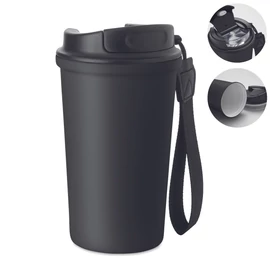 NAKANO Újrahaszn. acél pohár 400ml, fekete
