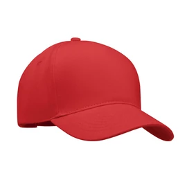 LONG BEACH SINGA 5 panel baseball sapka 260g/m², piros