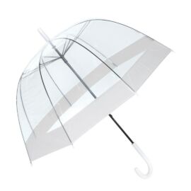 HONEYMOON kupola formájú esernyő, átlátszó, fehér