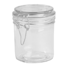 CLICKY S üveg tárolóedény csatos fedéllel, kapacitása kb. 280 ml, átlátszó