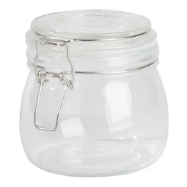 CLICKY M üveg tárolóedény hintafedéllel, kapacitása kb. 500 ml, átlátszó