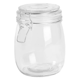 CLICKY L üveg tárolóedény hintafedéllel, kapacitása kb. 750 ml, átlátszó