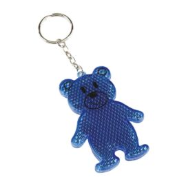 TEDDY mackós kulcstartó, fényvisszaverővel, kék