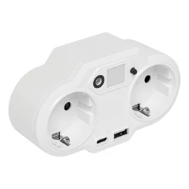 ENDLESS POWER NIGHT USB-s hálózati töltő adapter éjszakai fénnyel, fehér