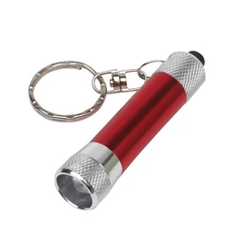FLARE kulcstartó, ezüst, vörös