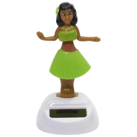 HULA napelemes táncoló figura, zöld