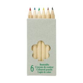 TINY TREE 6 db-os rövid színes ceruza készlet, fa