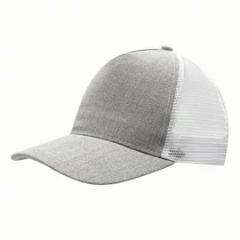 CASUAL FIT 5 paneles baseball sapka, szürke/fehér