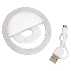PERFECT ILLUMINATION webkamera vagy okostelefon gyűrű világítás (selfie ring), fehér
