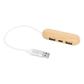 MULTIPLIER USB hub, elosztó, barna