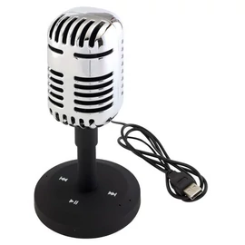 MICROPHONE bluetooth hangszóró retro stílusban, fekete