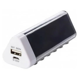 Powerbank 2200 mAh, ABS műanyag, fekete