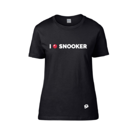 Női kereknyakú póló, fekete – I LOVE SNOOKER