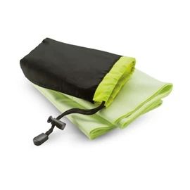 DRYE Sporttörölköző nylon tokban, zöld
