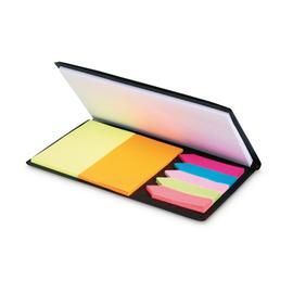 MEMOFF Öntapadós címkék és notesz, fekete