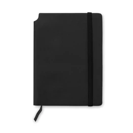 SOFTNOTE A5 vonalas PU borítós notesz, fekete