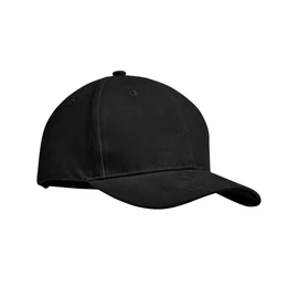 TEKAPO 6 panel baseball sapka 270g/m², fekete