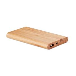 ARENAPOWER 4000 mAh bambusz powerbank, fa