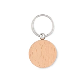 TOTY WOOD Kerek fa kulcstartó, fa