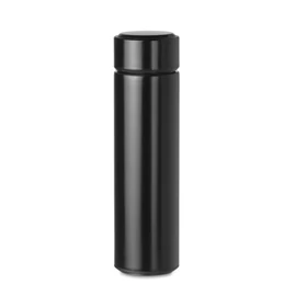 POLE Palack hőmérővel 450 ml, fekete