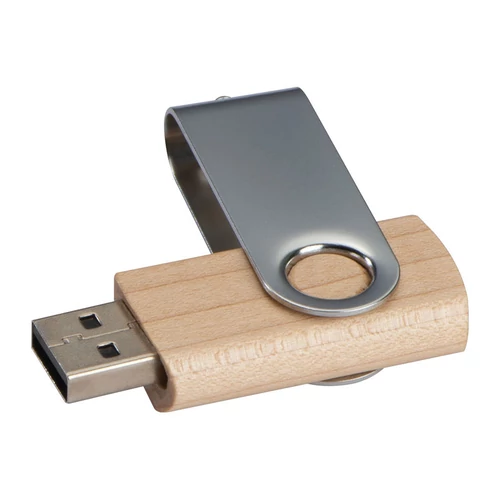 Fa pendrive 4 GB, készletről, barna